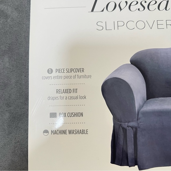 Gray Loveseat Slipcover - Picture 1 of 3
